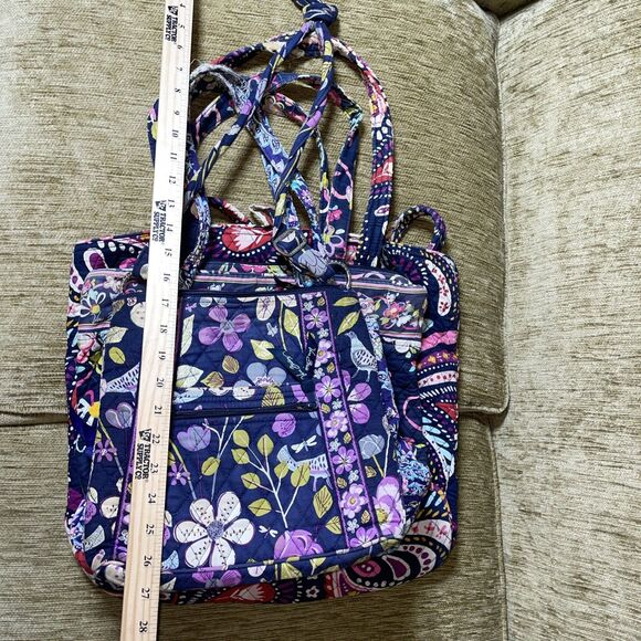 Lot Purple Tones Craft Repair Vera Bradley Bags Lot Shoulder Totes Bags - Picture 2 of 8